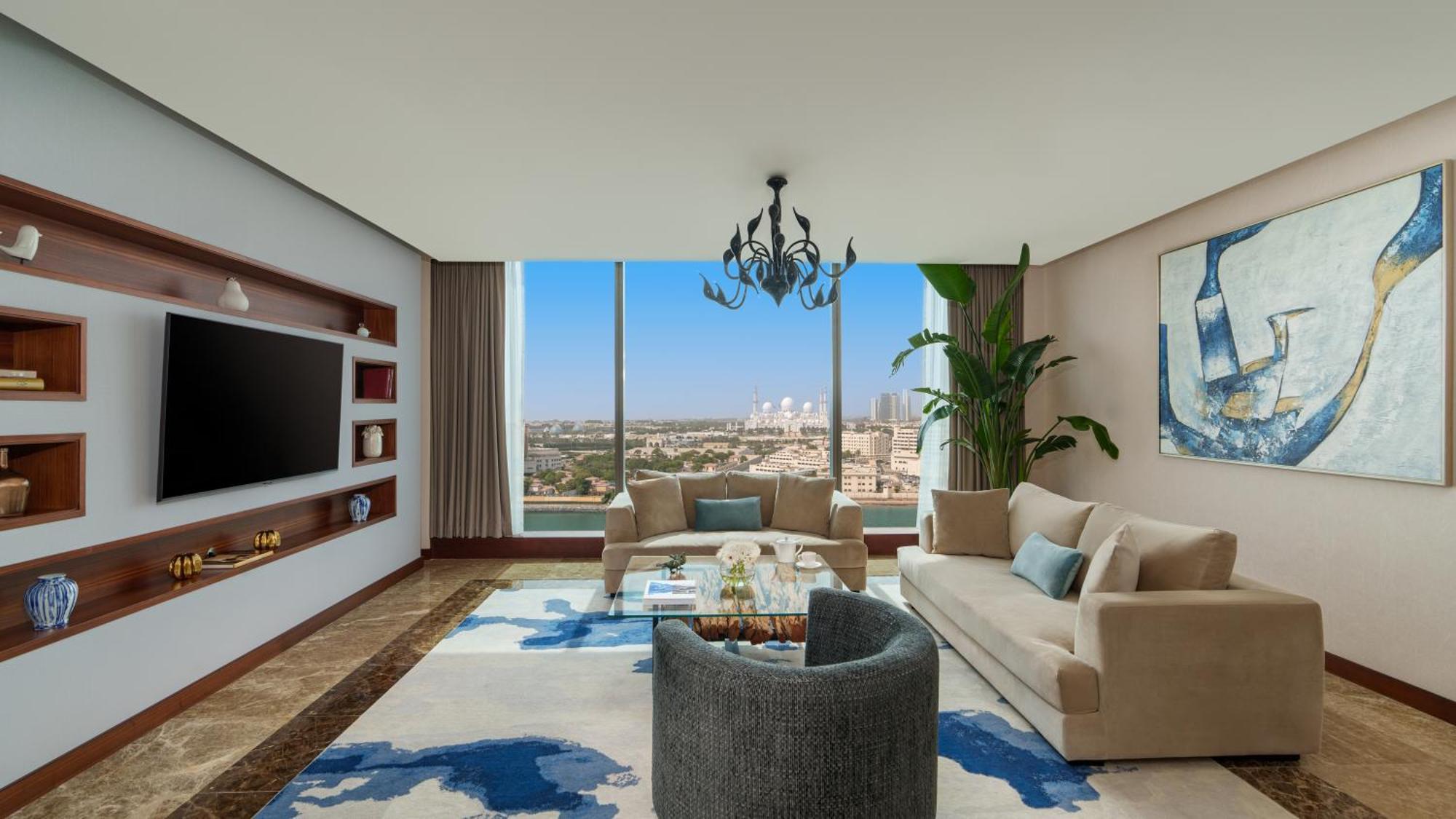 Fairmont Bab Al Bahr Hotel Abu Dhabi Ngoại thất bức ảnh A living room in a typical apartment
